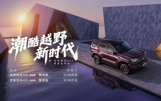 年轻人的潮酷越野装备 全新坦克400预售价30.98万元起