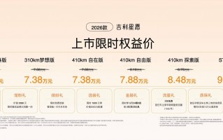 月销破5万再进阶！2026款吉利星愿上市6.58万起